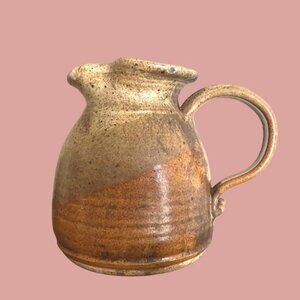 Vintage Rustic Stoneware Pitcher Vase